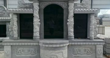鹰潭 芝麻灰高档墓碑，土墓，可定制