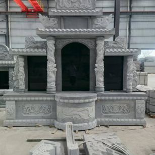 鹰潭 芝麻灰高档墓碑，土墓，可定制
