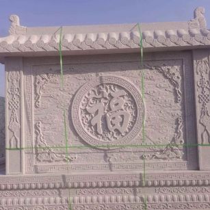 鹰潭 芝麻白花岗岩屏风，照壁，影壁