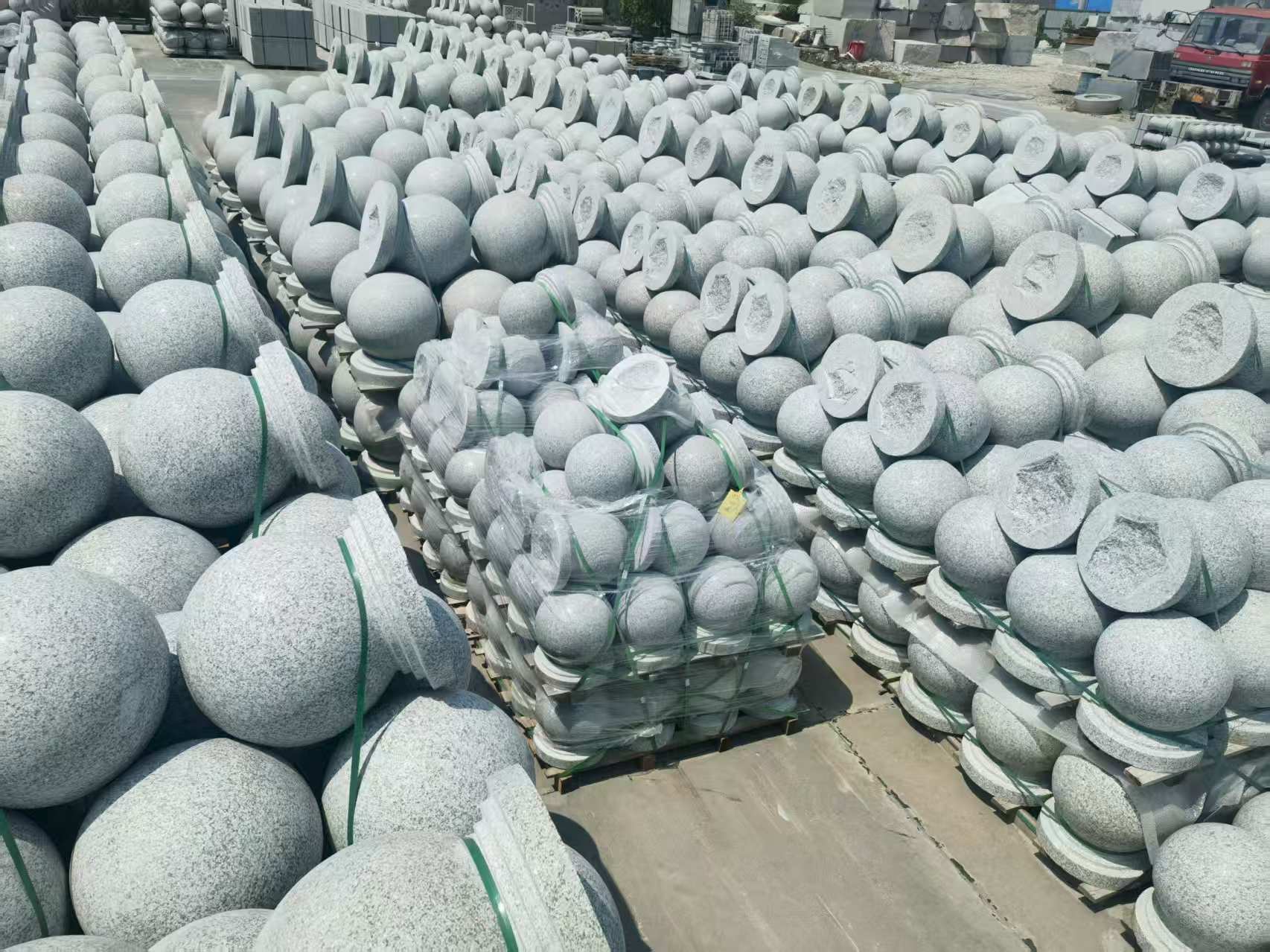 鹰潭 花岗岩实心圆球，石球，挡车球，挡车石，车止石，路障石。