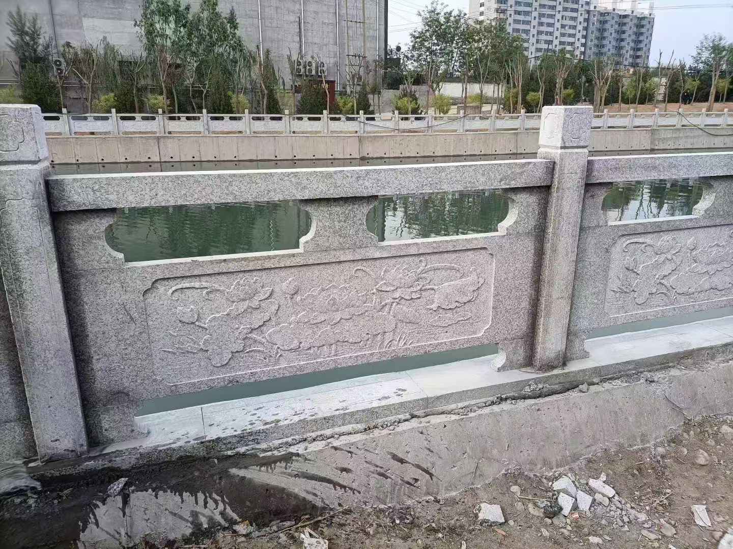 鹰潭 芙蓉白大花桥梁、河道，石材栏杆、围栏、护栏